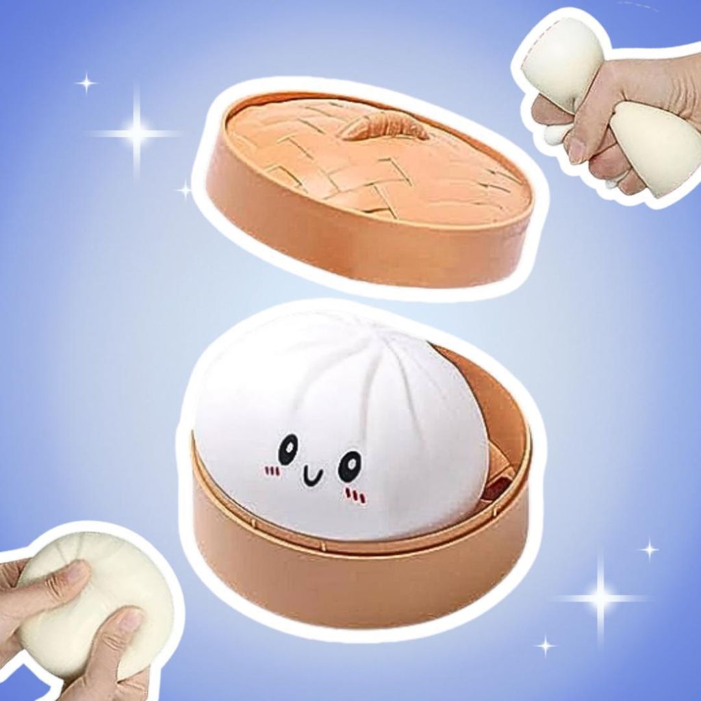 Squishy Squeeze Dumplings Buns mit Box – Anti-Stress Produktbild 