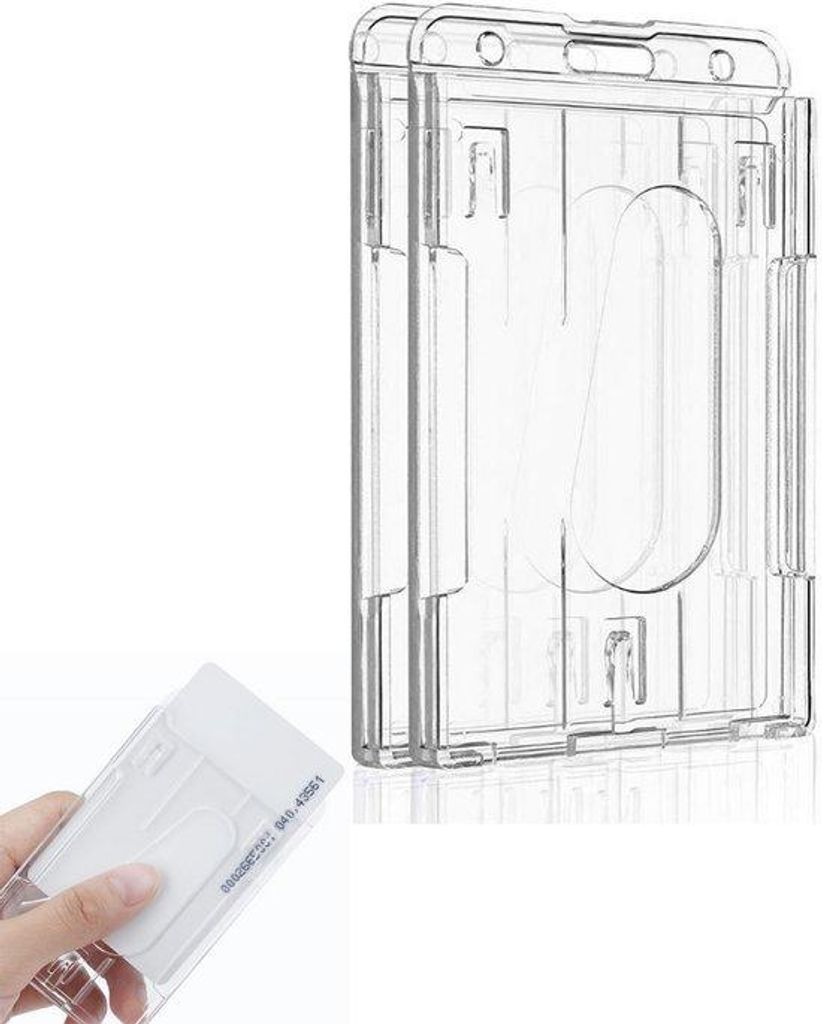 Zwei-Karten-Holder mit transparenter Trittbrett-Hülle - Doppelpack