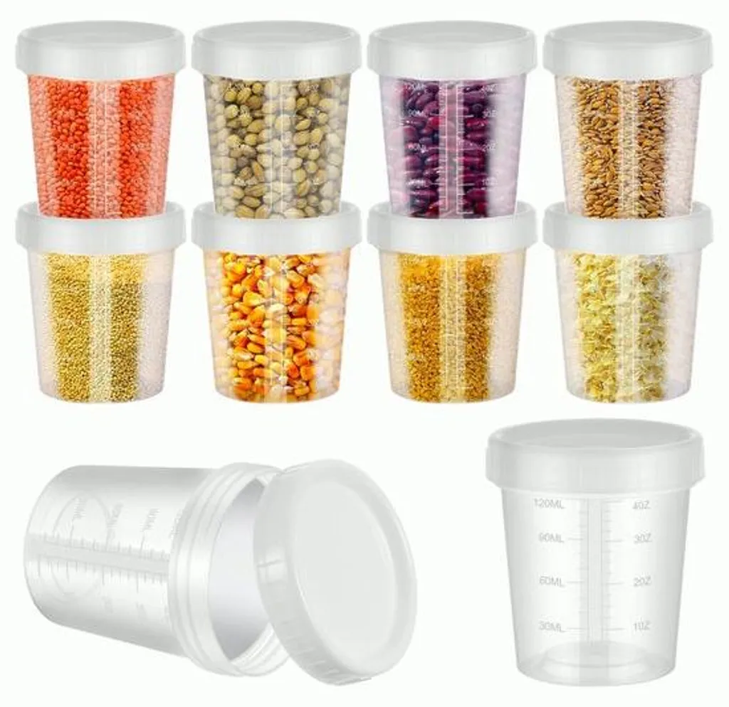 Pots en plastique 120 ml pour repas de bébé et conservation du lait maternel