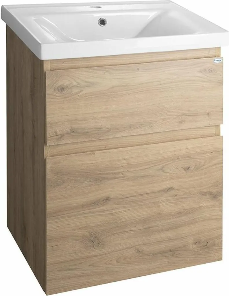 Petit buffet de rangement ALTAIR 57cm chêne Emporio avec porte