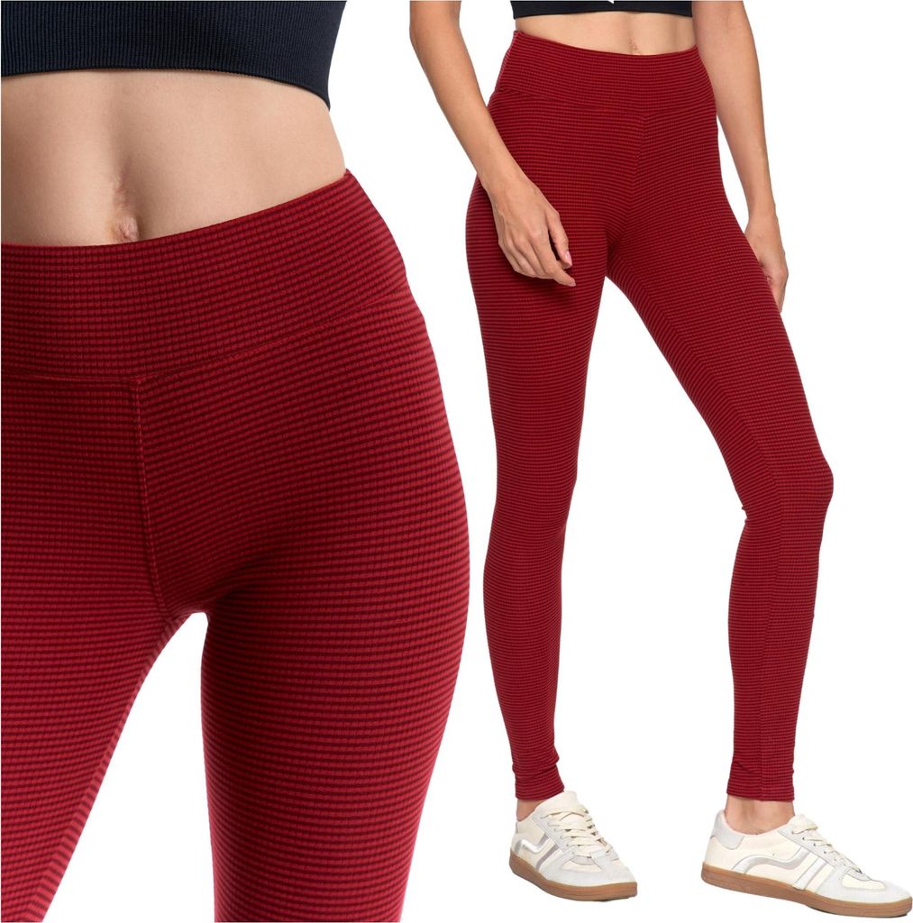 Frauen Leggings Mit Struktur Wärmer Leggings Mit Hoher Taille Moraj S/M