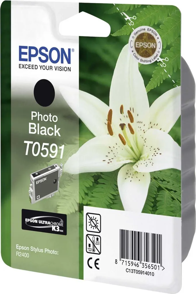 Cartouche Epson T0591 Photo Noir d'origine pour imprimante Stylus Photo