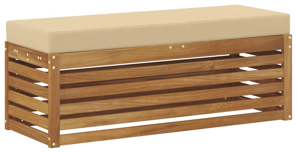 vidaXL Outdoor Hocker Bank Massivholz Akazie Natur