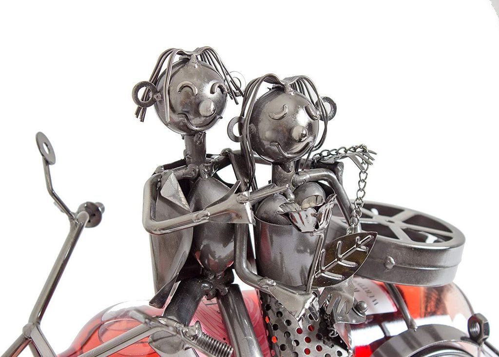 Držiak na fľašu BRUBAKER Pár na motocykli Kovová socha Obrázok produktu 4