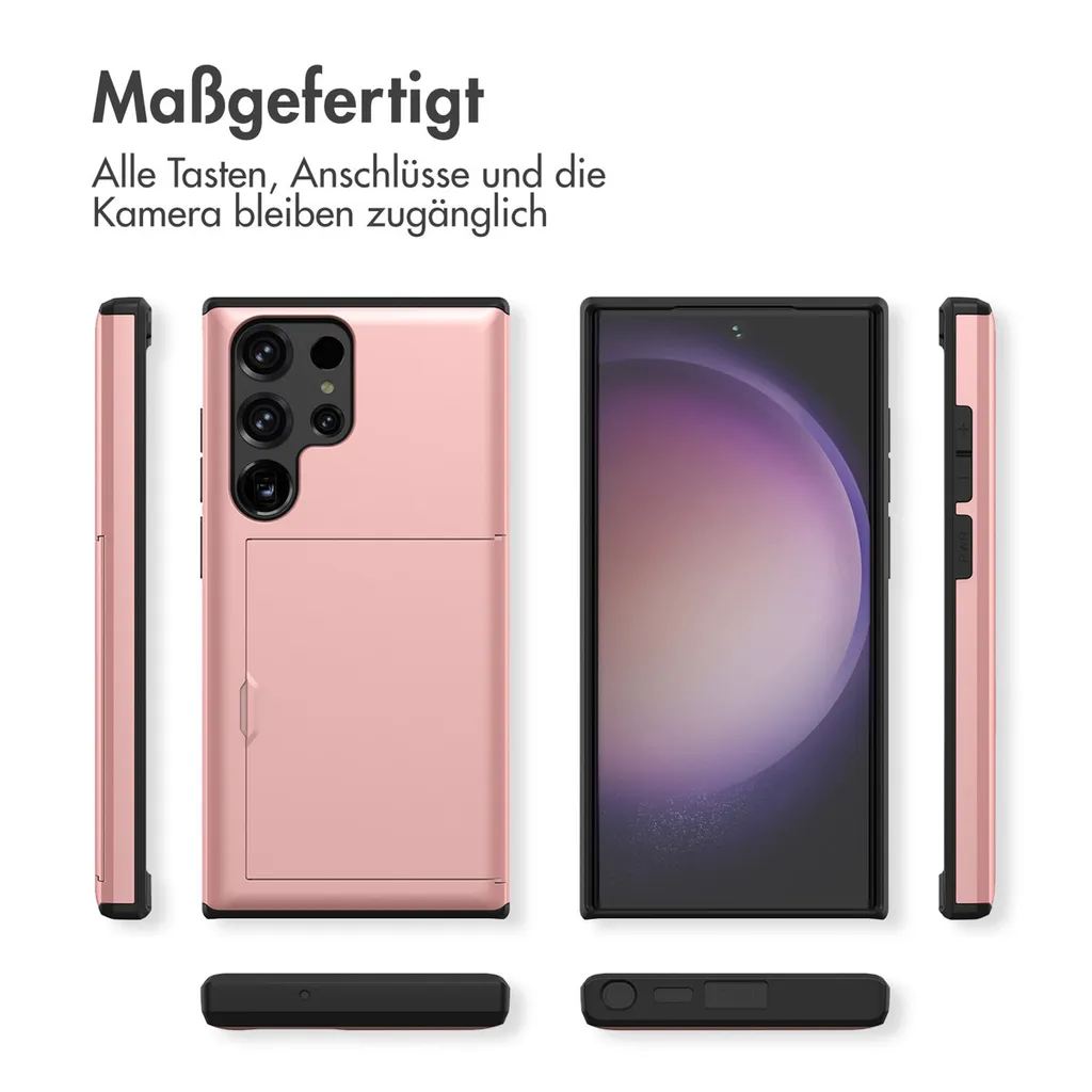 imoshion Cover posteriore con scomparto per carte Samsung Galaxy S23 Ultra - Oro rosa - 7