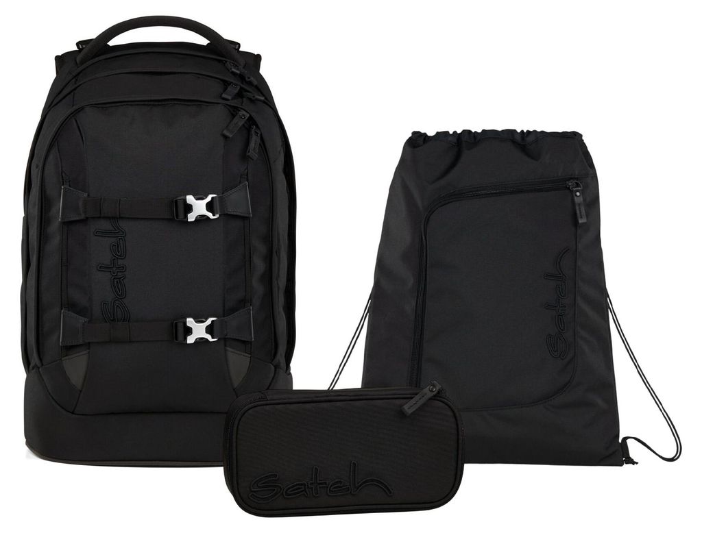 Satch, Schulrucksack-Set PACK Nordic Black 3-teilig, ab 5. Produktbild 