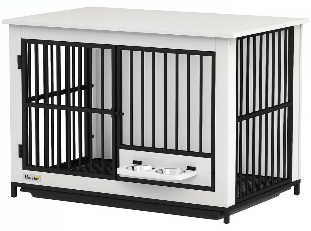 Gabbia per cani PawHut per uso domestico con 2 porte e Immagine del prodotto 