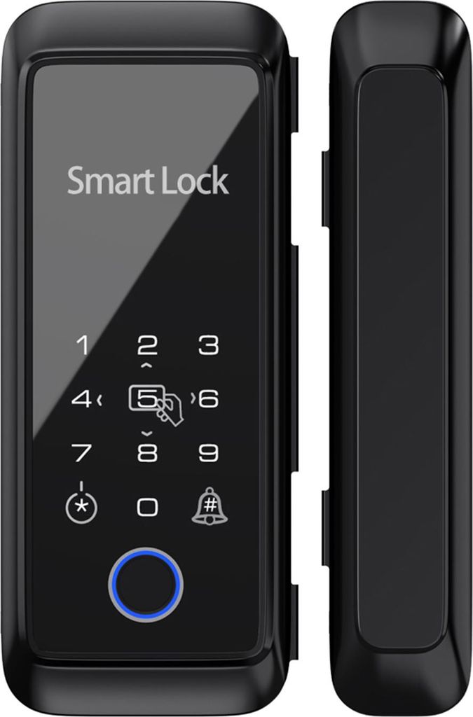Tuya Smart Lock Fingerabdruck-Tastatur-Türschloss mit Griff, Elektronisches Riegel, Kompatibel mit Tuya APP – Smart Home Sicherheit