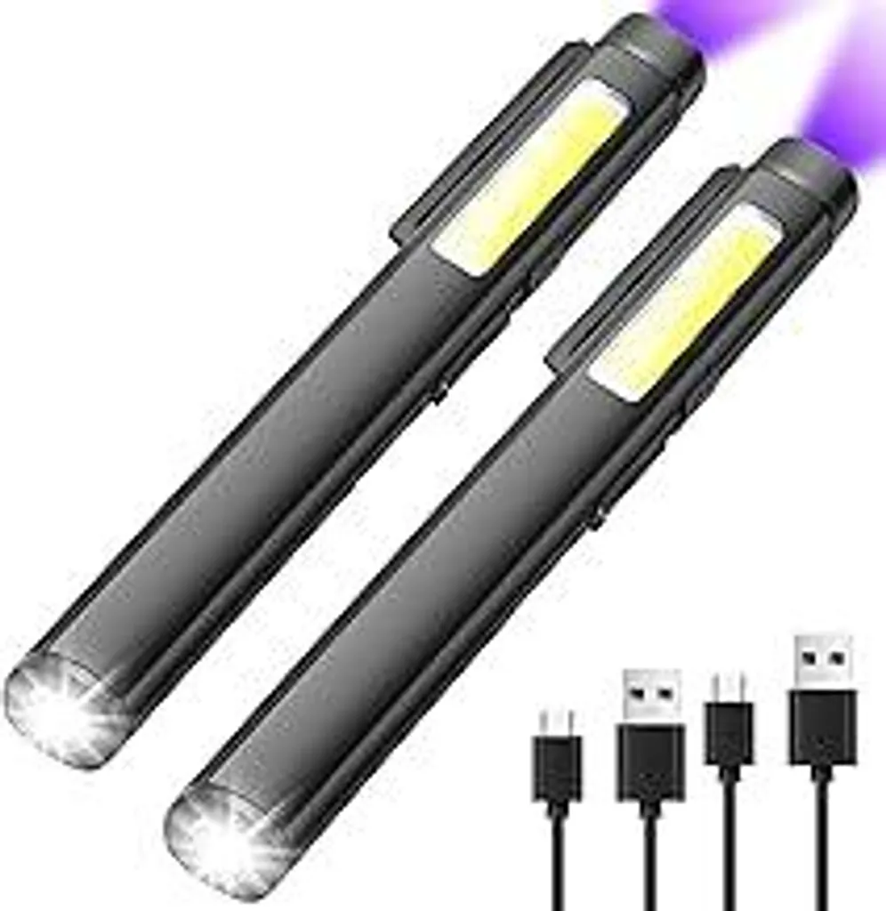 Torcia WholeFire Mini UV a luce nera, torcia a penna LED ad alta luminosità da 800 lumen con luce nera UV a 365 nm, 4 modalità con luce Cob, magnete, ideale per il campeggio, il lavoro e la manutenzione all'aperto