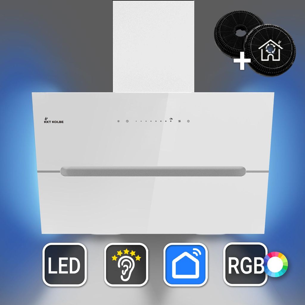 Hotte aspirante cuisine 60cm Hotte Murale Inclinées acier Image du produit 
