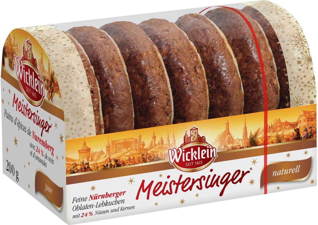 Wicklein Meistersinger Feine Nürnberger Oblaten-Lebkuchen Produktbild 