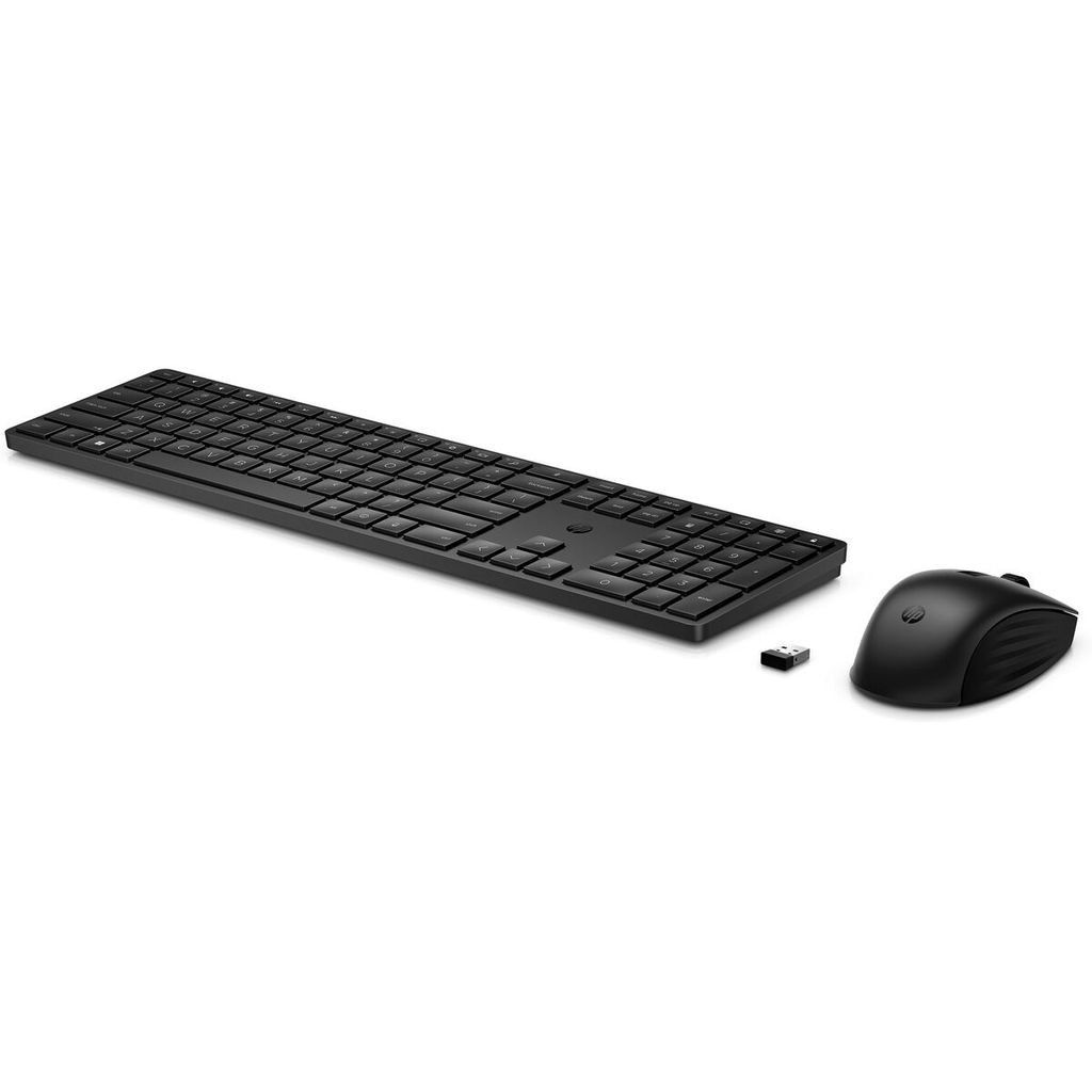 HP 650 Wireless-Tastatur und -Maus - Kabellos - RF Wireless - Membran Key Switch - QWERTY - Schwarz - Maus enthalten