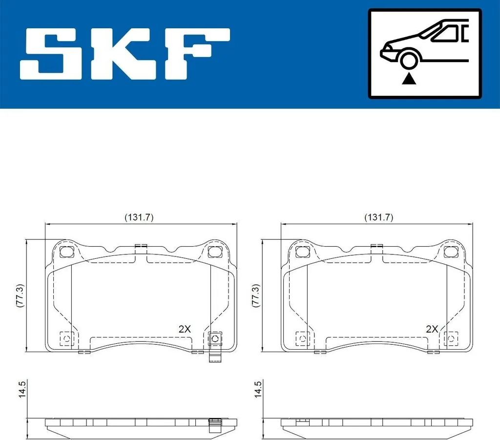 Plaquettes de frein avant SKF VKBP 81023 A pour MITSUBISHI Lancer VIII