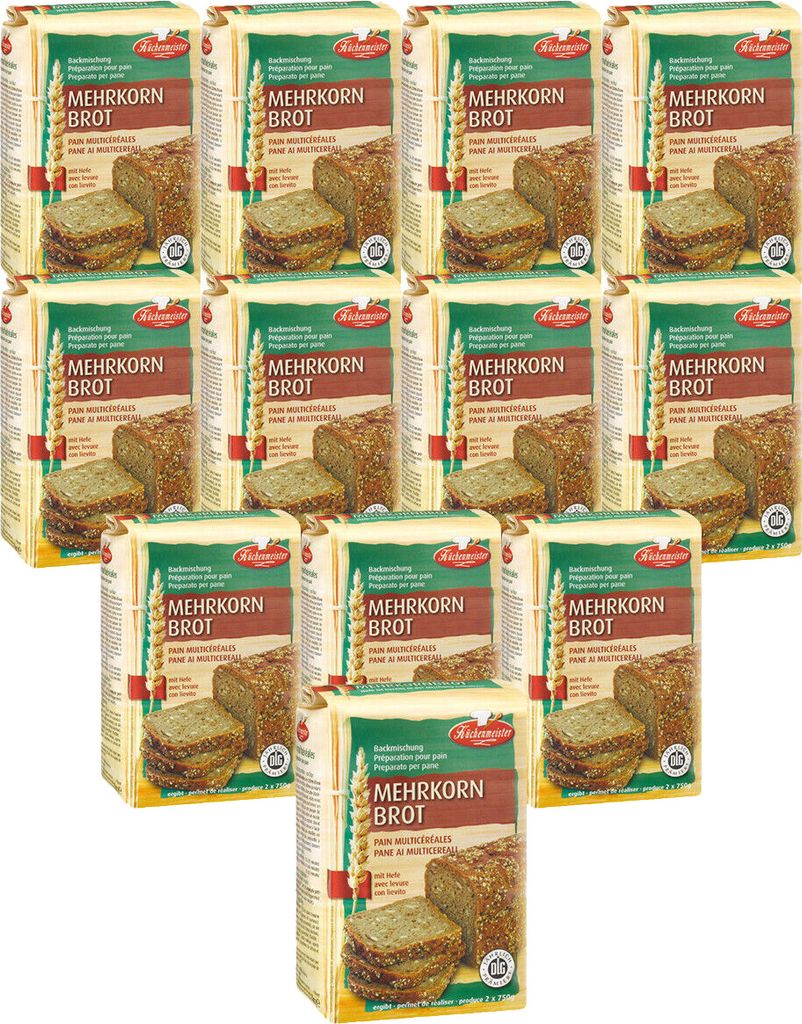BIELMEIER Brotbackmischung Mehrkornbrot 12 Stück á 1000 g Produktbild 