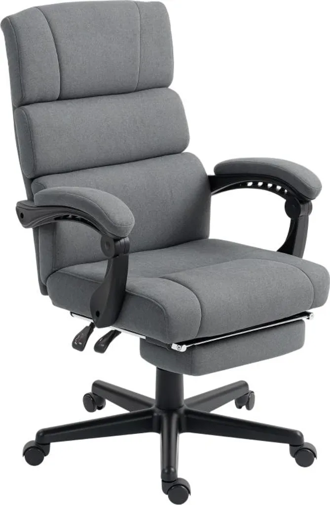 Fauteuil de bureau pivotant aspect velours gris avec pieds à roulettes