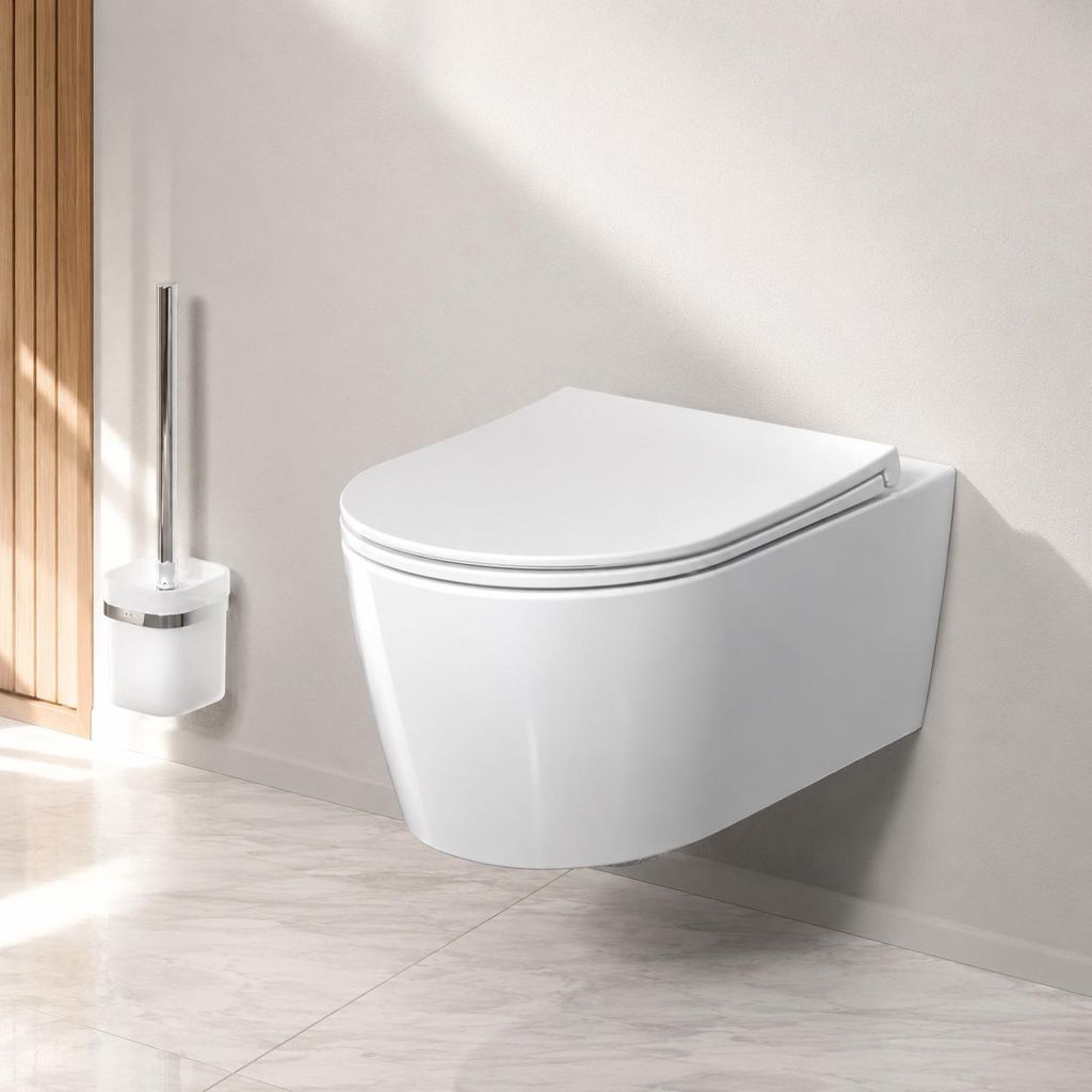 AM.PM Func – AquaSpin wandtoilet met spoelrandloos ontwerp Productafbeelding 