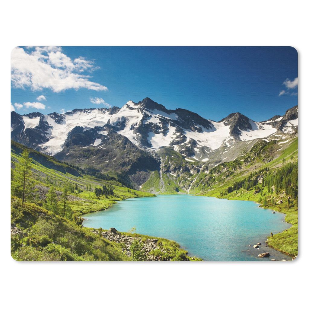 MuchoWow Mauspad Mousepad Schnee - Berg - Wasser 40x30 cm - Mousepads - Maus Mat - Pad - Mausunterlage - Anti Rutsch