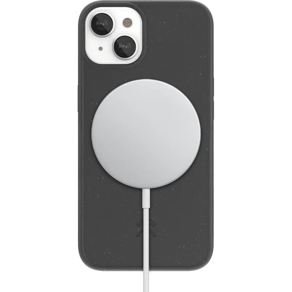 Custodia Bio Woodcessories eco670 iPhone 14 - MagSafe Nero Opaco