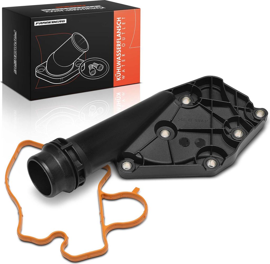 Frankberg 1x Kühlmittelflansch Wasserauslass für Audi A4 8EC A5 8T3 A6 4F2 A7 4GA 4GF A8