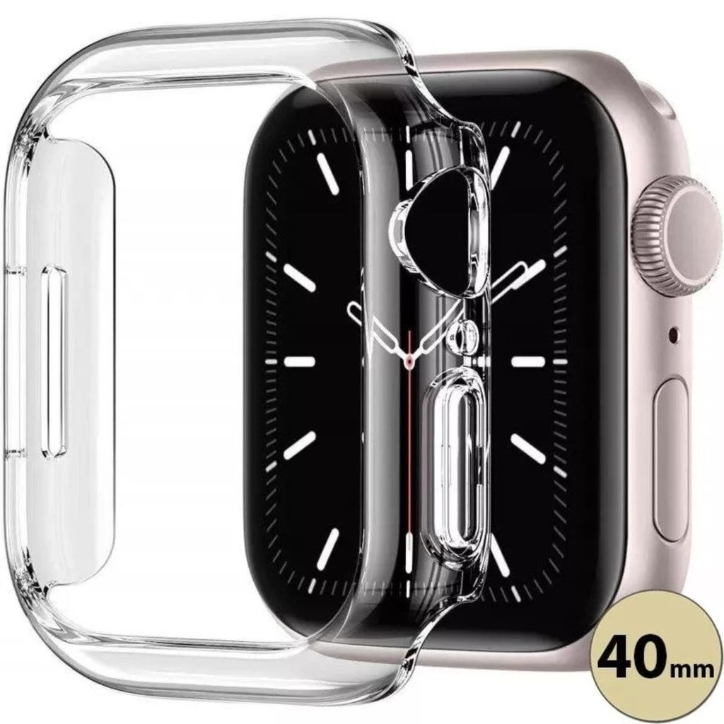 SE 40mm 1. Generation Schutzhülle Hülle für Apple Watch Series 9 8 7 6 5 4 3 2 1 Case Slim Fit Klar Case Hülle SE 40mm Transparent Kristallklar
