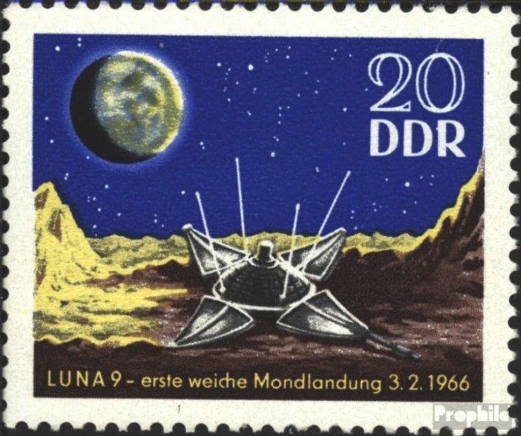 Briefmarken DDR 1966 Mi 1168 (kompl.Ausgabe) postfrisch Erste weiche Mondlandung durch Luna 9