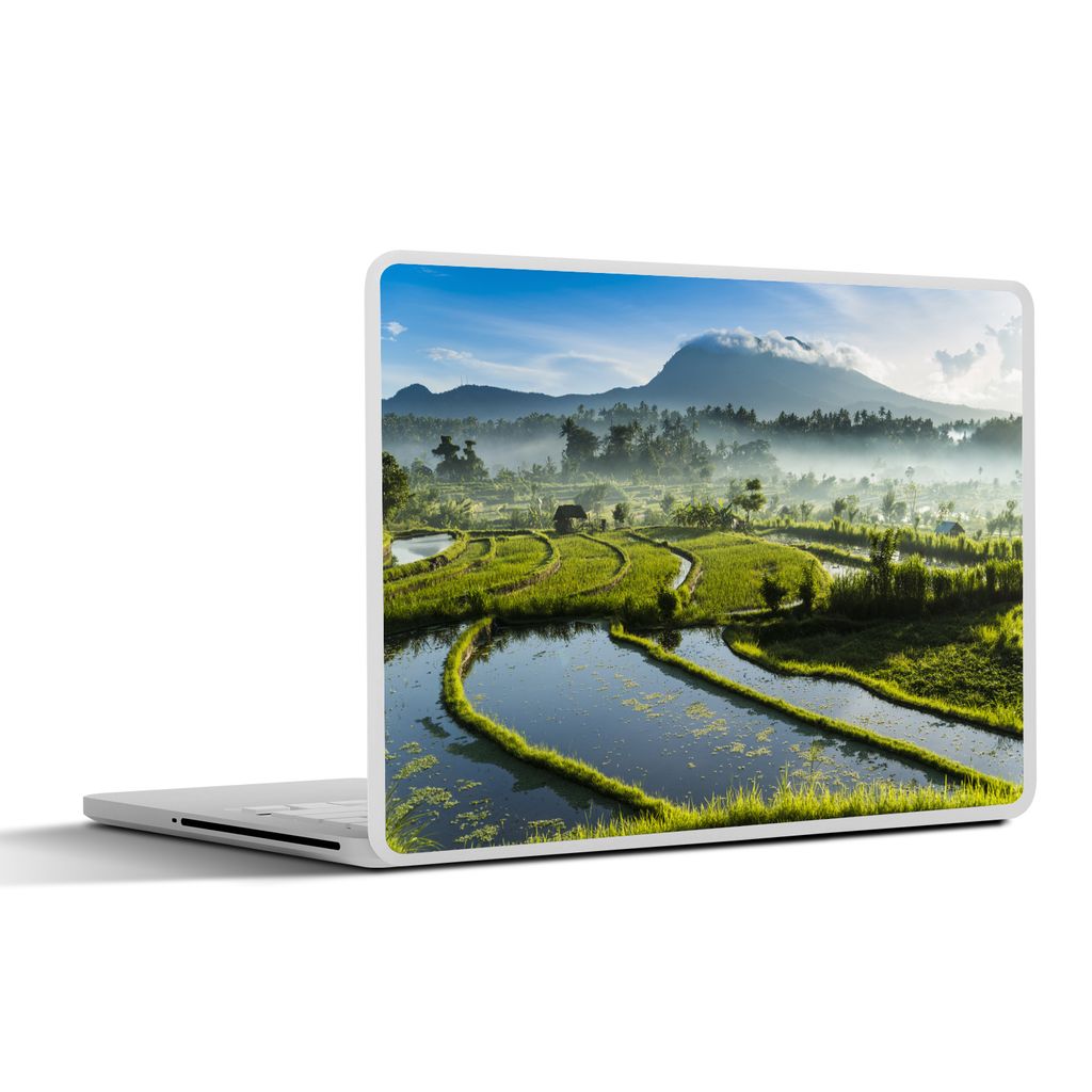 MuchoWow Laptop Aufkleber Sticker Cover Reisfelder auf Bali 40x30 cm - Laptop Dekoration - Selbstklebend