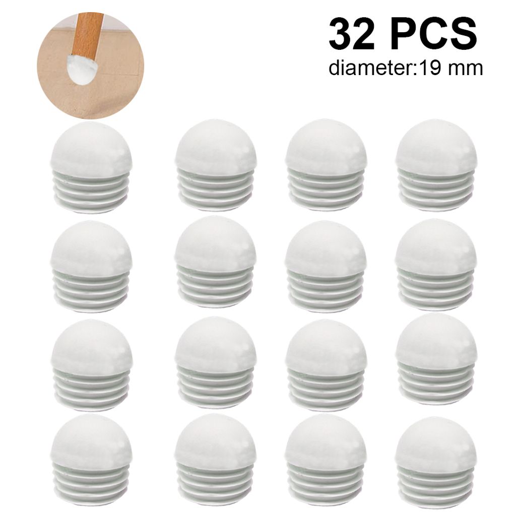 32 Stücke runde Silikon Stuhlbeinkappen,Gummi Stuhl Produktbild 