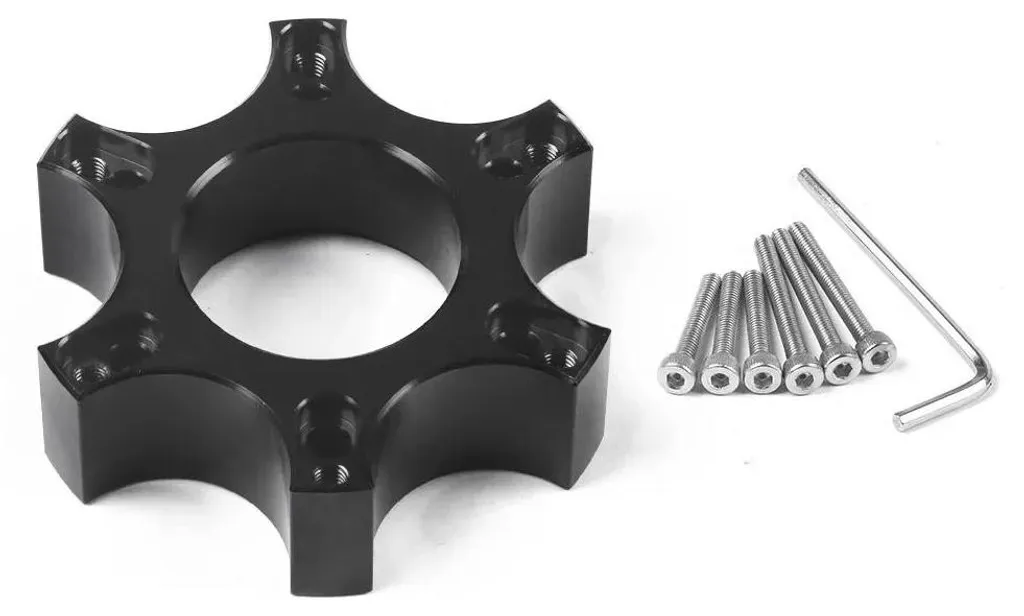 Plaque d'adaptation volant en alliage d'aluminium noir pour Simracing