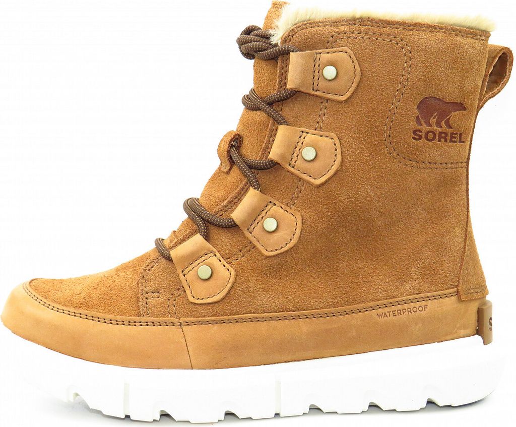 Sorel Explorer II Joan Faux FUR WP Damen Boots in Braun, Größe 36