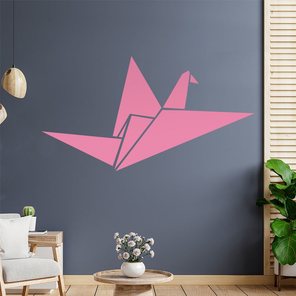 Papierfalten Kranich Wandtattoo Wandaufkleber Wall Sticker - Dekoration, Küche, Wohnzimmer, Schlafzimmer, Badezimmer