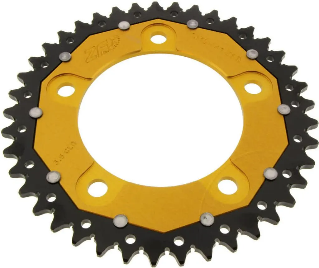 Couronne ZF 41 Dents Pas 520 Or et Noir Bicolore pour Moto Honda