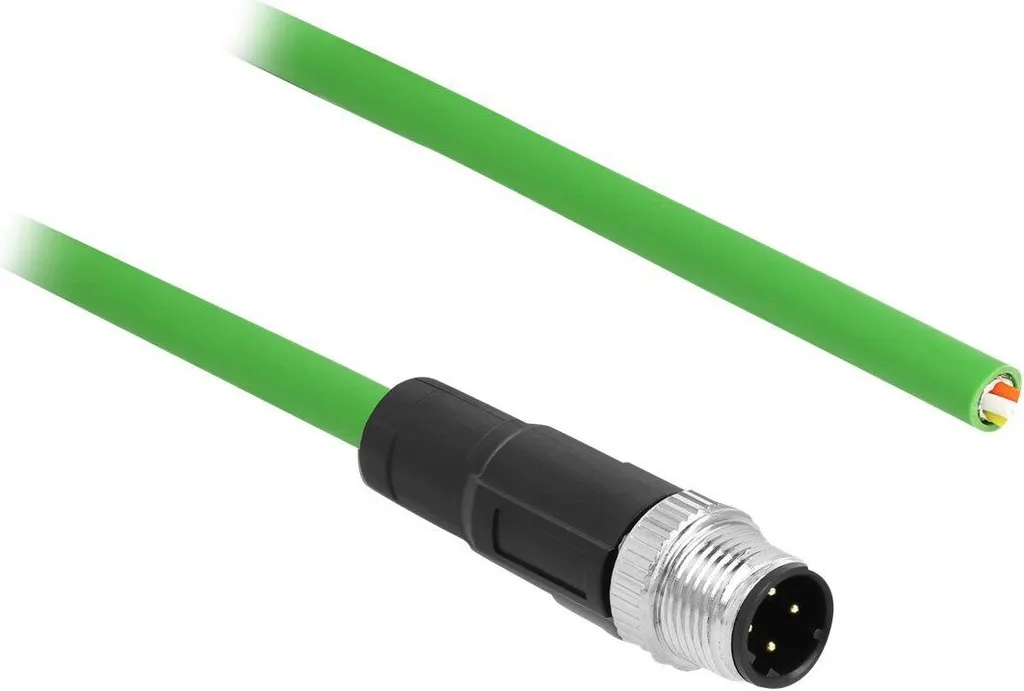 Cavo Industriale Delock 5m M12-D 4 pin Maschio a Fili Liberi - Verde