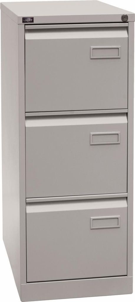 Bisley Hängeregistratur Schrank Light - 3 Schübe - Farbe: Lichtgrau