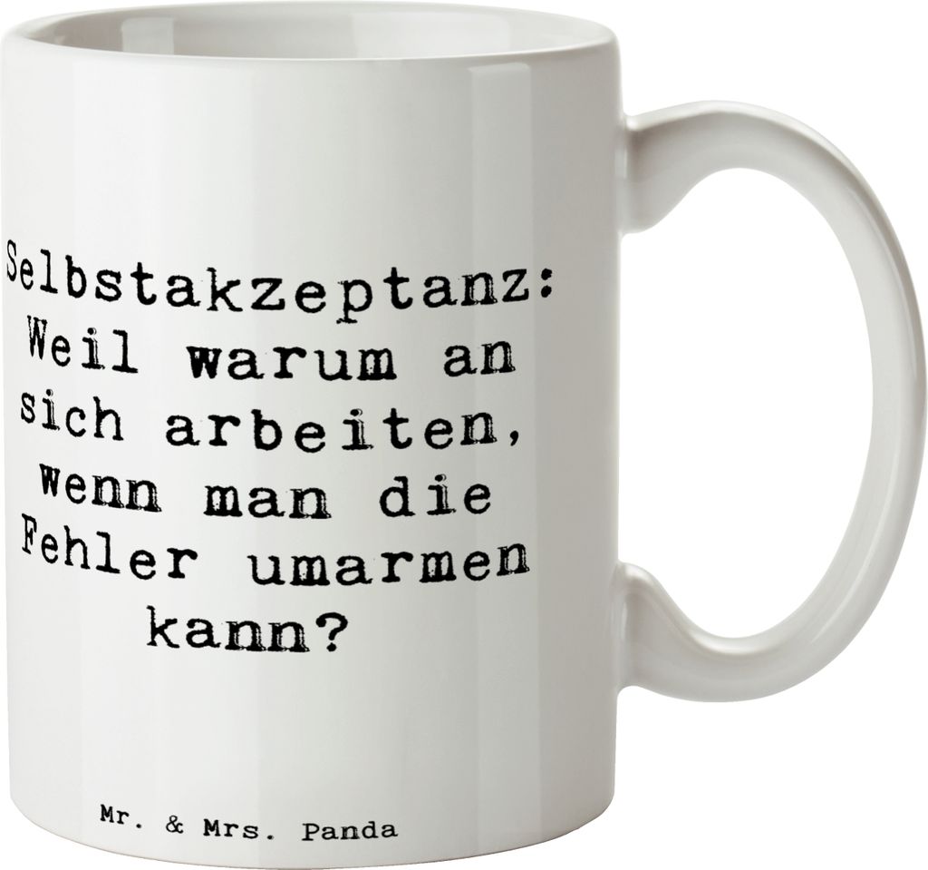 Mr. & Mrs. Panda Teetasse Spruch Selbstakzeptanz Umarmen - Produktbild 