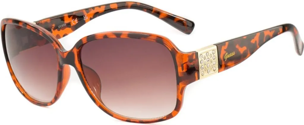 Lunettes de soleil Guess GF0411 5852F - Monture Havane et Verres Dégradés