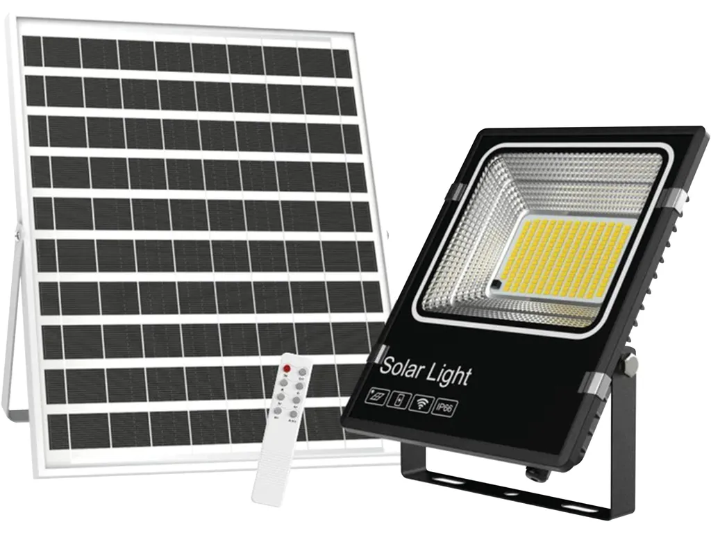 LUXULA Projecteur Solaire LED 6W avec Télécommande et Batterie 700lm