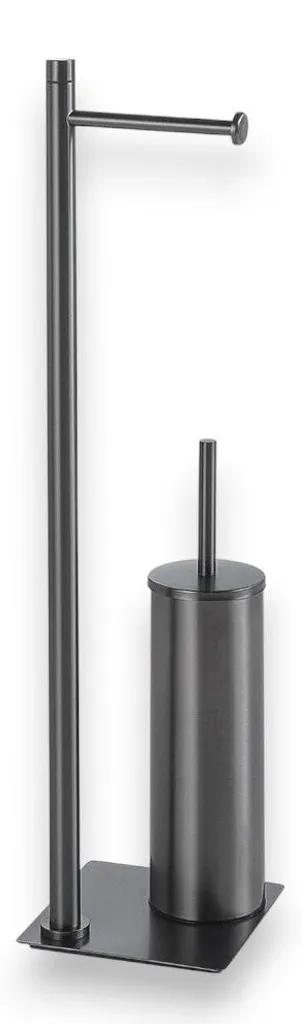 Porte-serviette et rouleau WC Dark en inox pour petite salle de bain