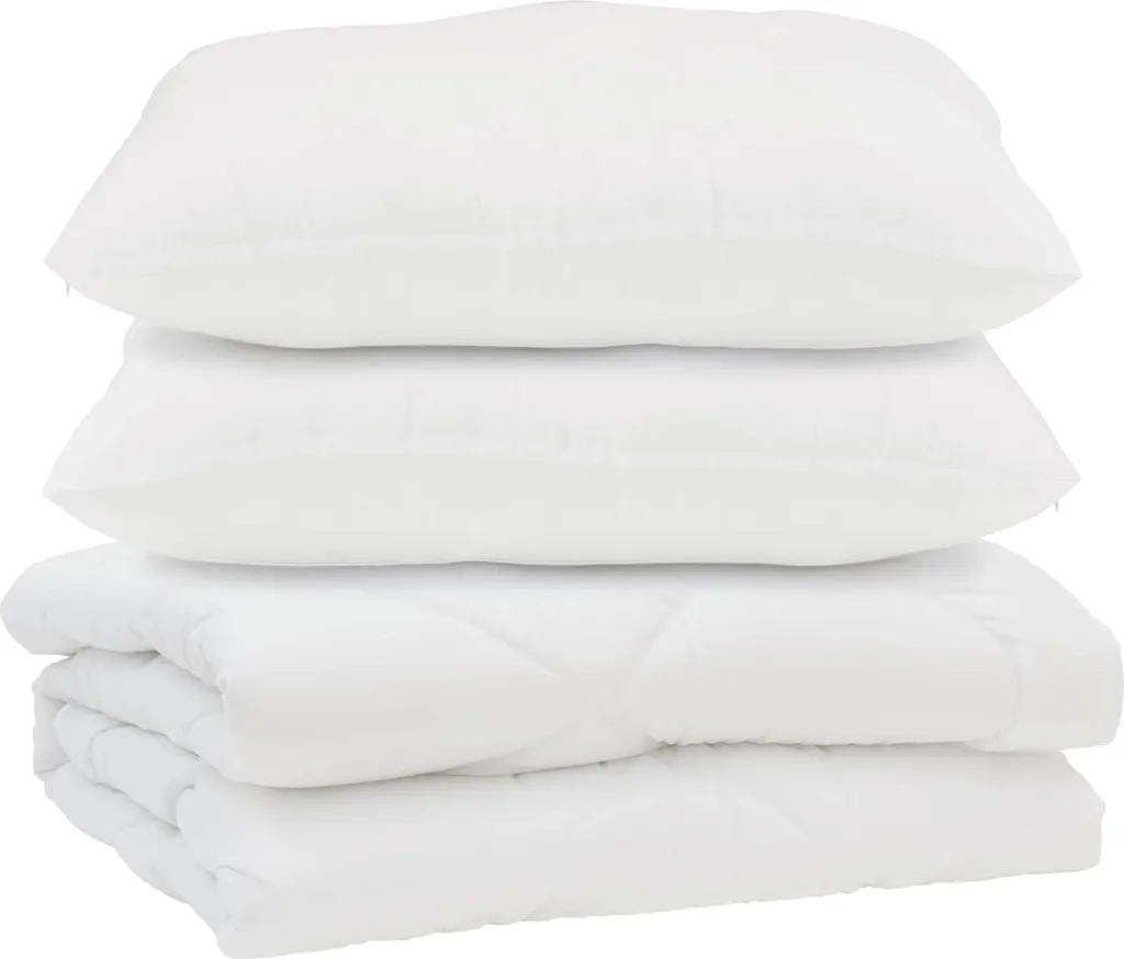 vidaXL Piumino 3 Pezzi Microfibra Bianca | Set Letto Caldo e Soffice