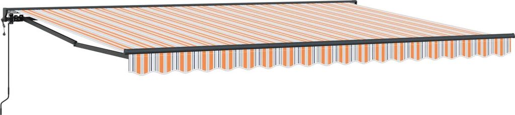 Einziehbare Markise Blau und Orange 450 x 300 cm