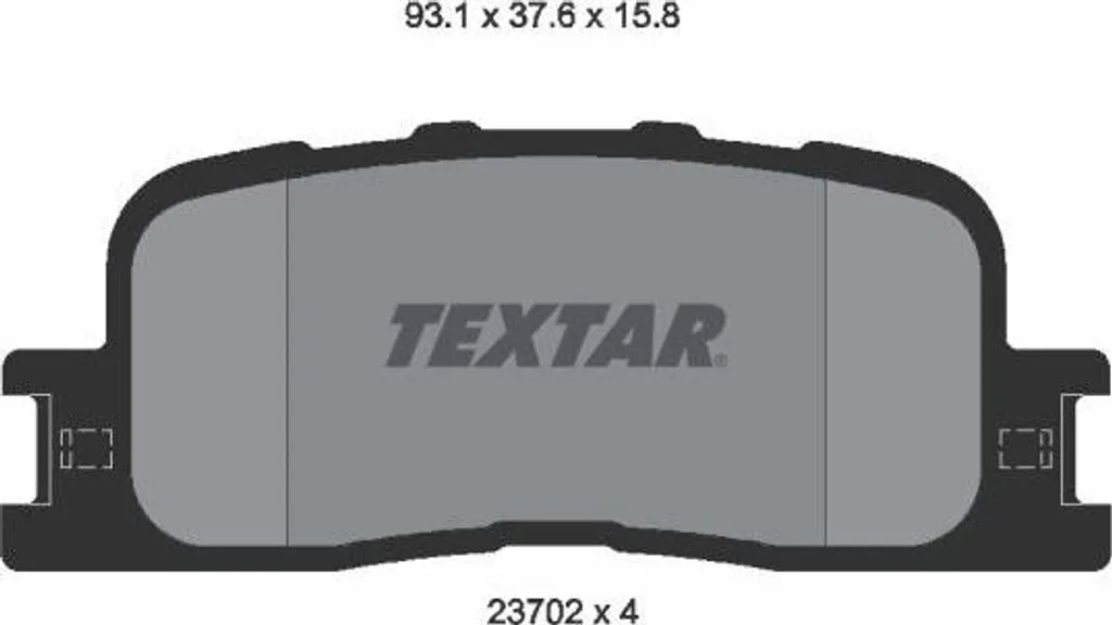 Plaquettes Textar 2370201 haute endurance pour freinage disque A213501090