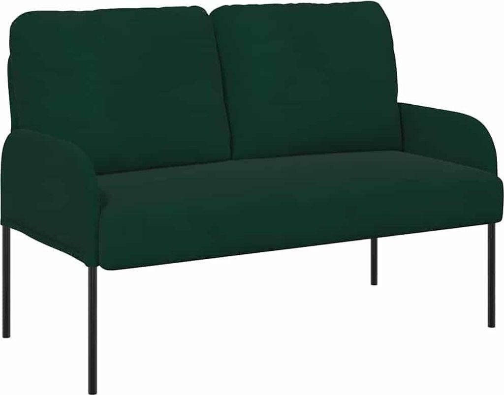 vidaXL Sofas mit Kissen 110cm Dunkelgrün Sperrholz Produktbild 