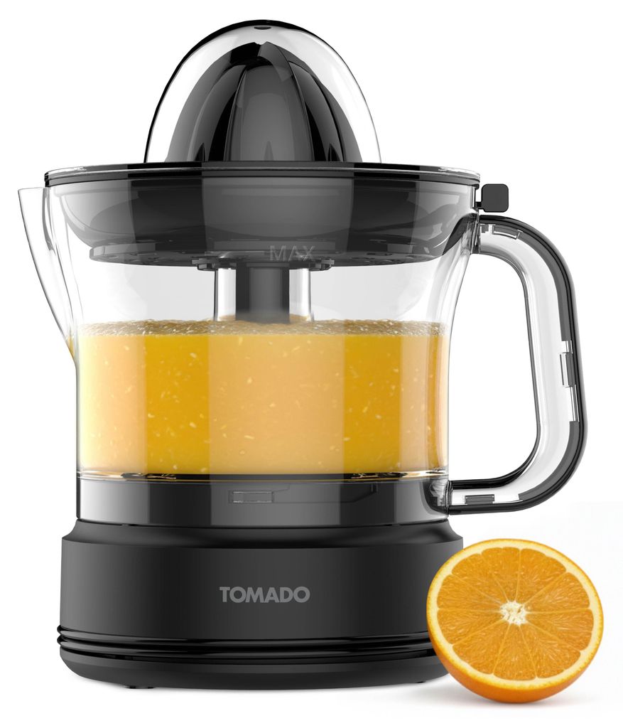 Tomado TJC4003B – Zitruspresse – Elektrische Zitruspresse – Zitronenpresse – Orangenpresse – Inklusive 2 Presskegel – 700 ml – Einste...