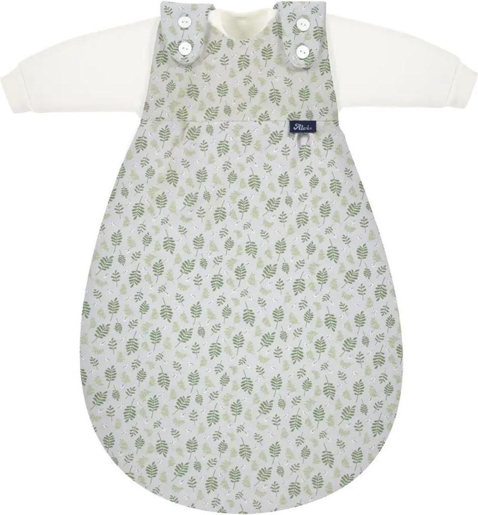 Alvi Baby-Mäxchen Schlafsack 3tlg. Organic Baumwolle Drifting Leaves 68/74