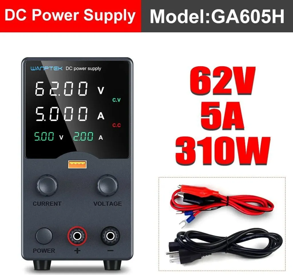 Alimentation réglable haute précision 62V 5A - Modèle compact GA605H - 2