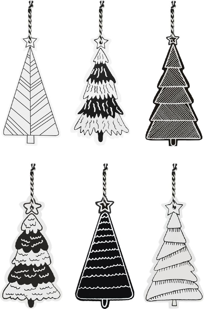 Tutumi Set Christbaumschmuck Kl-21X16 12Szt Black & Grey