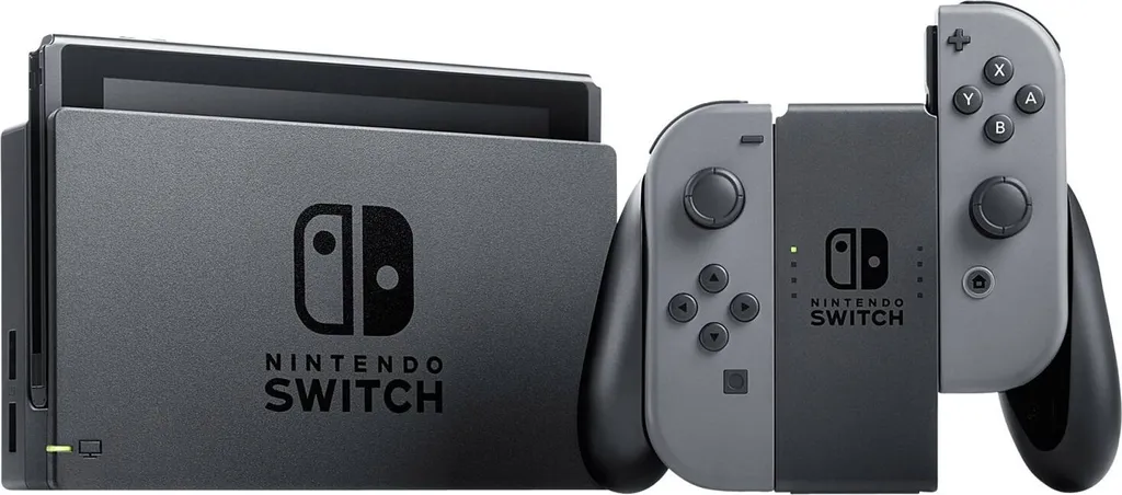 Nintendo Switch Konsole mit verbesserter Akkuleistung, Farbe: Grau HAC-001(-01)