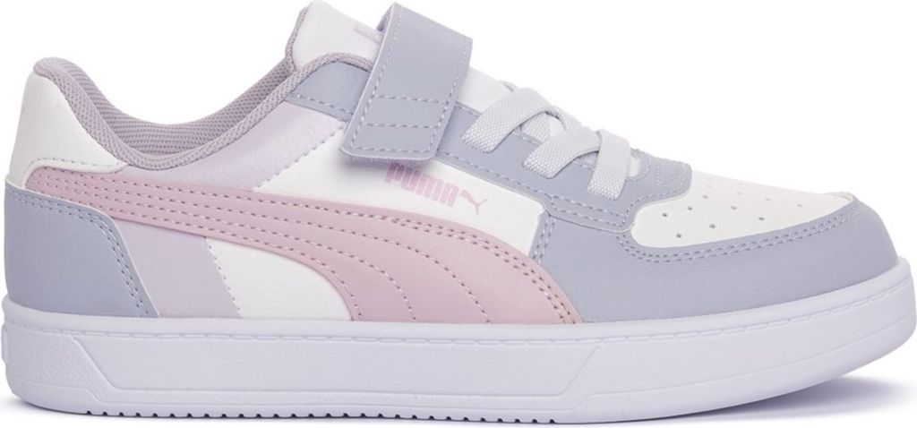 A side view of a single Puma Caven 2.0 Block AC sneaker for girls.