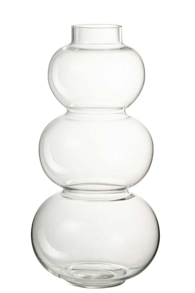J-Line Vase Kugel Glas Transparent Large