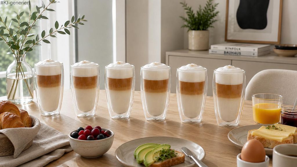 Latte Macchiato-Gläser 400ml Doppelwandig isolierglas Extra Produktbild 