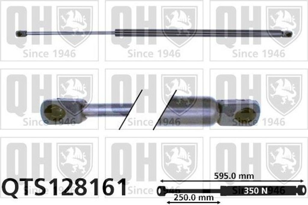 QUINTON HAZELL QTS128161 Gasfeder Heckklappendämpfer für OPEL Astra F CC (T92) 595mm